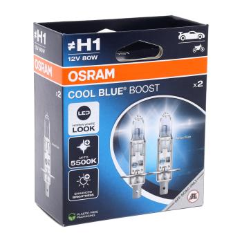1 449 р. Лампа 12V H1 80W P14.5s бокс (2шт.) Cool Blue Boost OSRAM  с доставкой в г. Кемерово. Увеличить фотографию 2