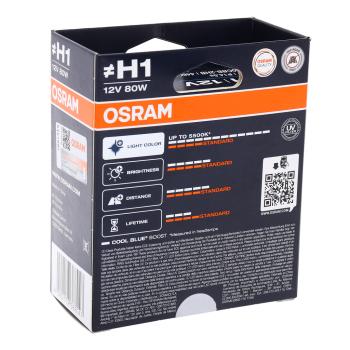 1 449 р. Лампа 12V H1 80W P14.5s бокс (2шт.) Cool Blue Boost OSRAM  с доставкой в г. Кемерово. Увеличить фотографию 3