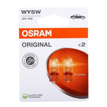 231 р. Лампа 12V WY5W W2.1x9.5d желтая блистер (2шт.) OSRAM  с доставкой в г. Кемерово. Увеличить фотографию 1