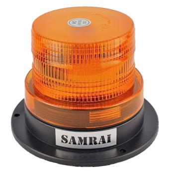 1 059 р. Маяк импульсный 1224V (12 светодиодов) 1 режим на магните желтый SAMRAI  с доставкой в г. Кемерово. Увеличить фотографию 1