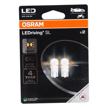 1 159 р. Лампа светодиодная 12V W5W T10 W2.1x9.5d блистер (2шт.) LEDriving SL Yellow OSRAM  с доставкой в г. Кемерово. Увеличить фотографию 1