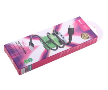 90 р. Кабель USB Type C 2.4A 1м черный HOCO  с доставкой в г. Кемерово. Увеличить фотографию 2