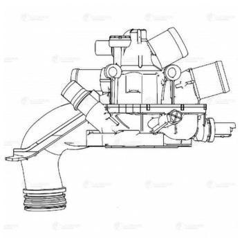 5 299 р. Термостат PEUGEOT 207,208,308 CITROEN C3,C4,Berlingo LUZAR  с доставкой в г. Кемерово. Увеличить фотографию 3