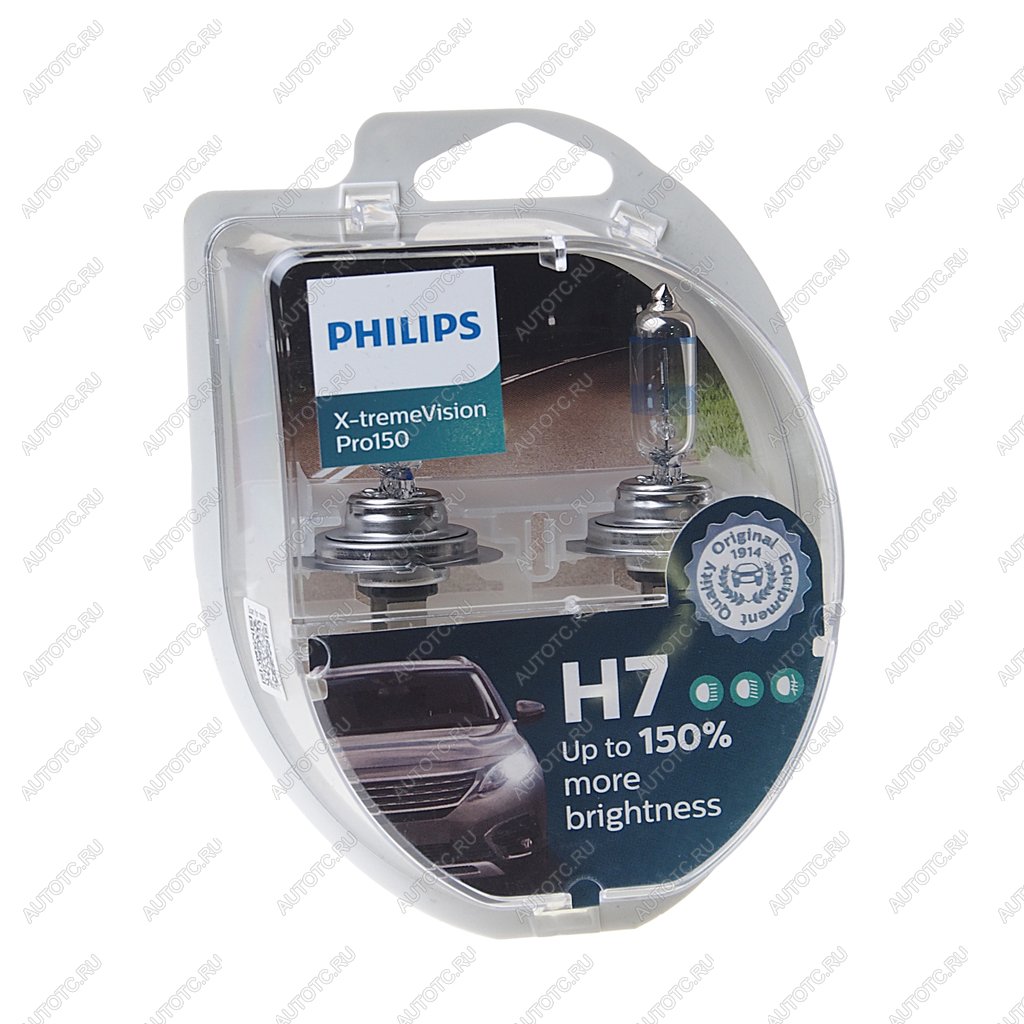 2 999 р. Лампа 12V H7 55W PX26d +150% бокс (2шт.) X-Treme Vision Pro 150 PHILIPS  с доставкой в г. Кемерово