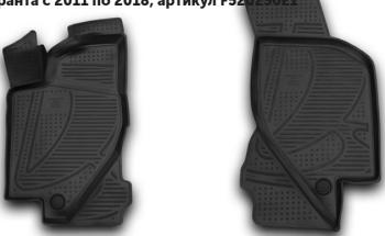 Коврики 3D в салон передние Element Лада Гранта 1 2191 лифтбэк рестайлинг (2013-2018) (черные)