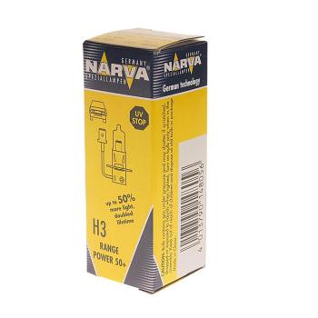 399 р. Лампа 12V H3 55W PK22s +50% Range Power 50+ NARVA  с доставкой в г. Кемерово. Увеличить фотографию 2