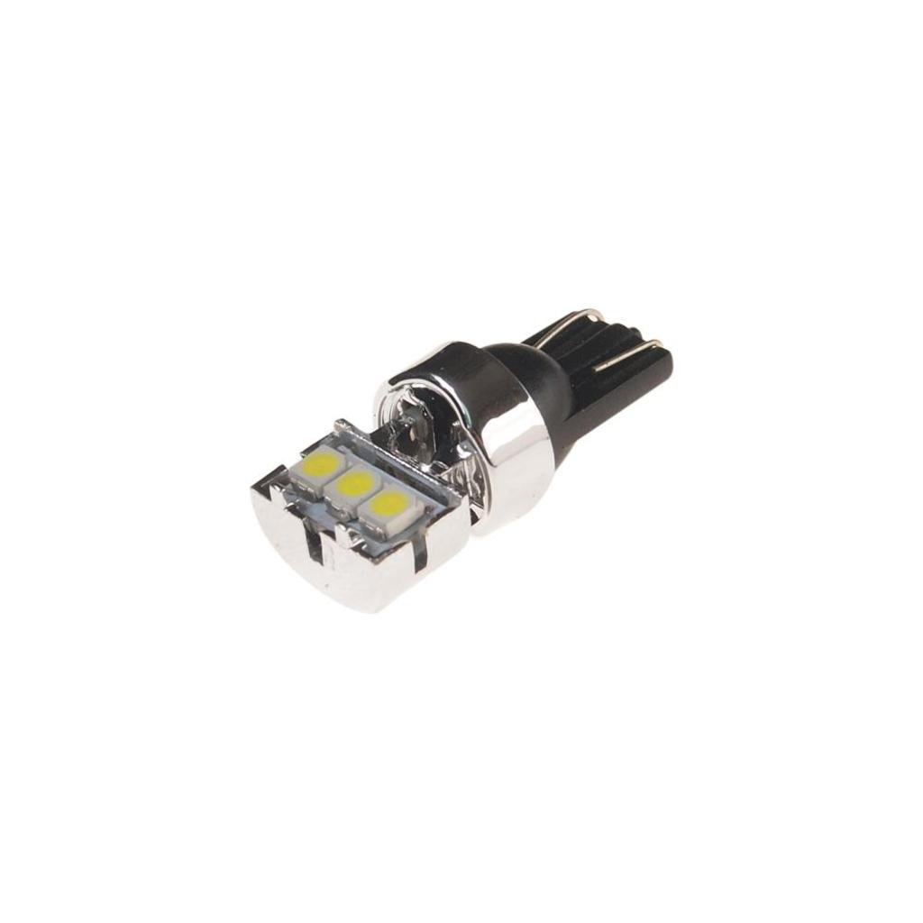 24 р. Лампа светодиодная 12V W5W T10 W2.1x9.5d 6000K 3 LED MEGAPOWER  с доставкой в г. Кемерово