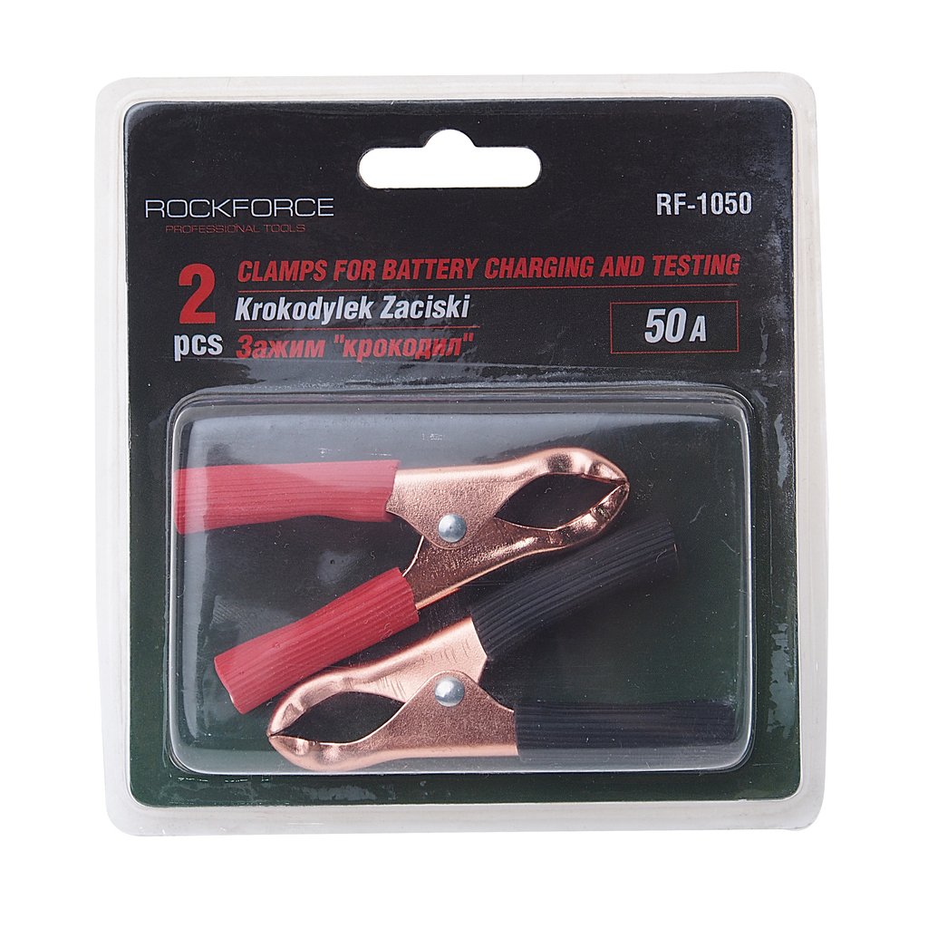 134 р. Зажим для зарядки и тестирования аккумулятора 50A в блистере ROCKFORCE  с доставкой в г. Кемерово