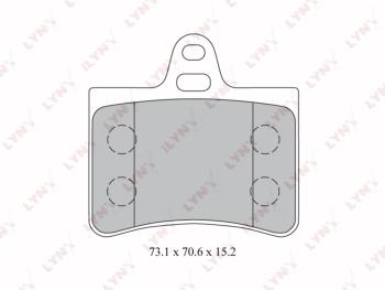 1 559 р. Колодки тормозные CITROEN C5 (01-) задние (4шт.) LYNX  с доставкой в г. Кемерово. Увеличить фотографию 1