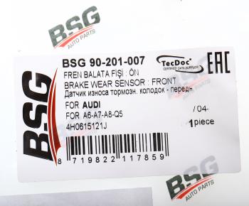 152 р. Датчик износа тормозных колодок AUDI A6 (12-),A7 (10-),A8 (09-),Q5 (12-) передний BSG  с доставкой в г. Кемерово. Увеличить фотографию 5