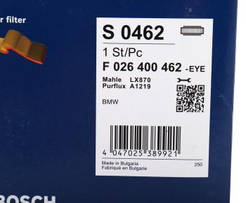 1 259 р. Фильтр воздушный BMW 3 (E46) BOSCH  с доставкой в г. Кемерово. Увеличить фотографию 3