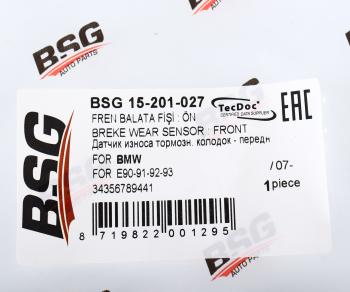 369 р. Датчик износа тормозных колодок BMW 3 (E 90) (06-) передний BSG  с доставкой в г. Кемерово. Увеличить фотографию 4