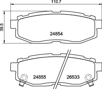1 479 р. Колодки тормозные SUBARU Impreza,Legacy,Tribeca (10-) задние (4шт.) MINTEX  с доставкой в г. Кемерово. Увеличить фотографию 1