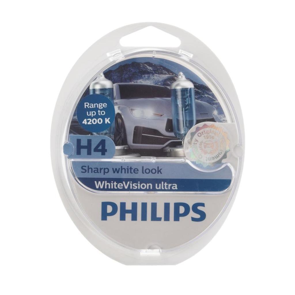 1 999 р. Лампа набор 12V H4 6055W+W5WT105 P43t-38 4200K бокс (2шт.+2шт.) White Vision Ultra PHILIPS  с доставкой в г. Кемерово
