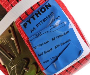 1 389 р. Стяжка крепления груза 10т 10м-50мм с храповиком Python РОМЕК  с доставкой в г. Кемерово. Увеличить фотографию 4