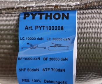 4 399 р. Стяжка крепления груза 30т 8м-100мм с храповиком Python РОМЕК  с доставкой в г. Кемерово. Увеличить фотографию 4