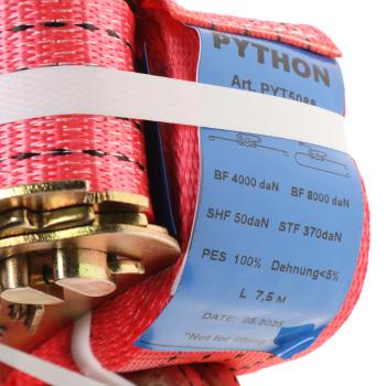 1 019 р. Стяжка крепления груза 8т 8м-50мм с храповиком Python РОМЕК  с доставкой в г. Кемерово. Увеличить фотографию 4
