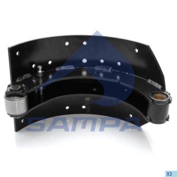 6 549 р. Колодки тормозные MAN F90,F2000 MERCEDES MK,SK задние барабанные без накл. (410х220) (1шт.) SAMPA  с доставкой в г. Кемерово. Увеличить фотографию 1
