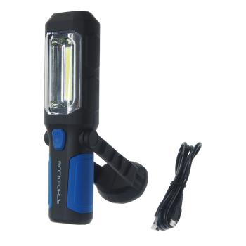 2 199 р. Лампа светодиодная аккумуляторная 4W COB+1W,2 магнита,крючок,180град. ROCKFORCE  с доставкой в г. Кемерово. Увеличить фотографию 1