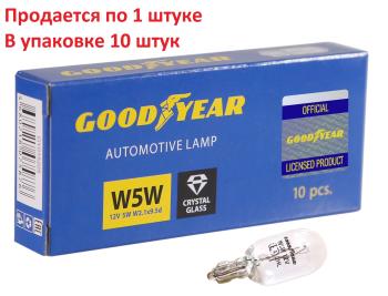 22 р. Лампа 12V W5W W2.1x9.5d коробка (10шт.) цена за 1шт. GOODYEAR  с доставкой в г. Кемерово. Увеличить фотографию 2