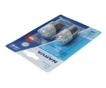 1 059 р. Лампа светодиодная 12V P21W BA15s блистер (2шт.) LED Red RPL2 NARVA  с доставкой в г. Кемерово. Увеличить фотографию 2