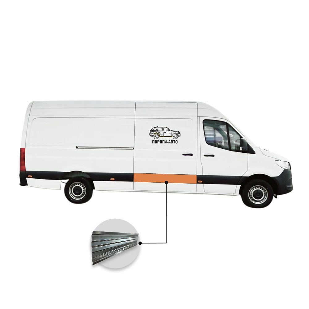 2 799 р. Вставка под молдинг двери откатной Mercedes Sprinter 906 maxi  с доставкой в г. Кемерово