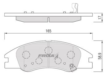 1 159 р. Колодки тормозные KIA Cerato (06-) передние (4шт.) FRIXA  с доставкой в г. Кемерово. Увеличить фотографию 1