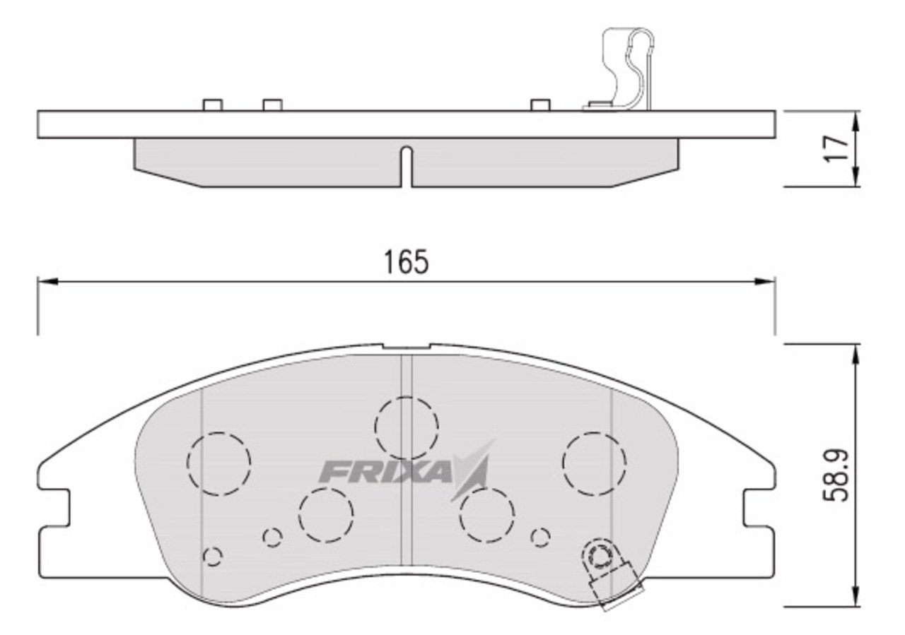 1 159 р. Колодки тормозные KIA Cerato (06-) передние (4шт.) FRIXA  с доставкой в г. Кемерово