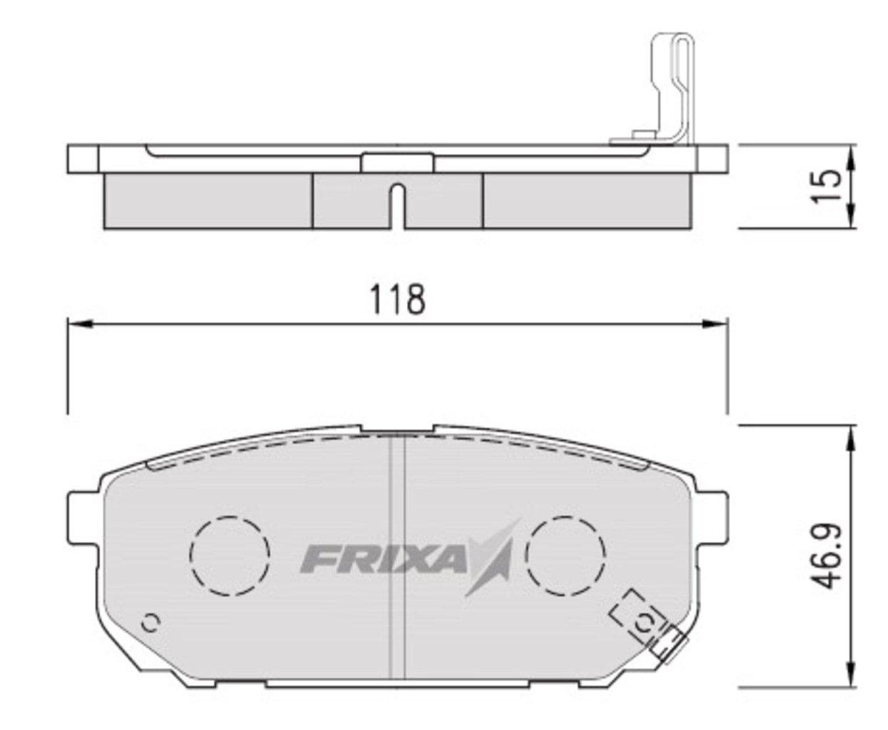 2 369 р. Колодки тормозные KIA Sorento (02-) задние (4шт.) FRIXA  с доставкой в г. Кемерово