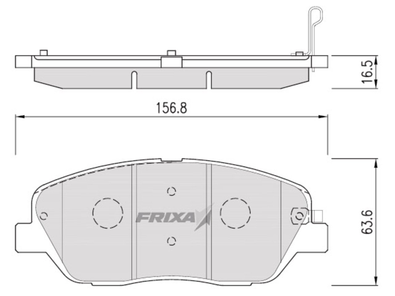 1 129 р. Колодки тормозные KIA Mohave (08-) передние (4шт.) FRIXA  с доставкой в г. Кемерово