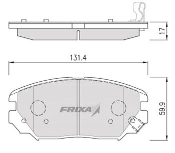 2 759 р. Колодки тормозные HYUNDAI Sonata NF (04-) передние (4шт.) FRIXA  с доставкой в г. Кемерово. Увеличить фотографию 1