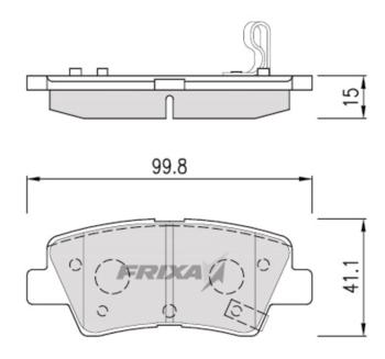 839 р. Колодки тормозные HYUNDAI Solaris (10-) KIA Rio GEELY Atlas Pro (NL-3B) задние (4шт.) FRIXA  с доставкой в г. Кемерово. Увеличить фотографию 6