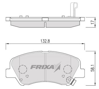1 299 р. Колодки тормозные HYUNDAI Solaris (11-) KIA Rio (11-) передние (4шт.) FRIXA  с доставкой в г. Кемерово. Увеличить фотографию 1