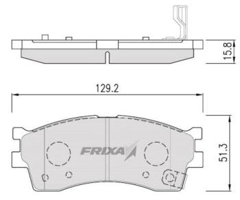 849 р. Колодки тормозные KIA Spectra (05-), Rio (02-), Clarus (98-) передние (4шт.) FRIXA  с доставкой в г. Кемерово. Увеличить фотографию 3