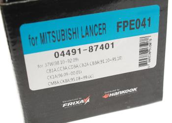 649 р. Колодки тормозные MITSUBISHI Lancer (92-),Colt передние (4шт.) FRIXA  с доставкой в г. Кемерово. Увеличить фотографию 2