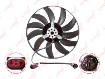 7 299 р. Вентилятор VW Golf (03-08) AUDI A3 (03-12) SKODA Octavia (04-) охлаждения радиатора LYNX  с доставкой в г. Кемерово. Увеличить фотографию 2