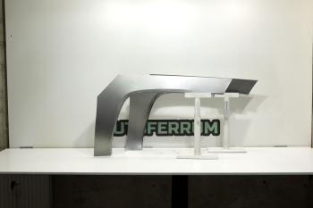 Комплект ремонтных арок AUTOFERRUM Jeep Compass MK рестайлинг (2011-2015) (холоднокатаная сталь 0,8 мм)