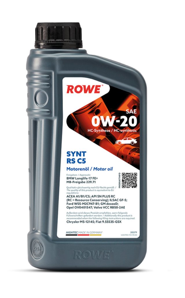2 199 р. Масло моторное HIGHTEC SYNT RS C5SP 0W20 синт.1л ROWE  с доставкой в г. Кемерово