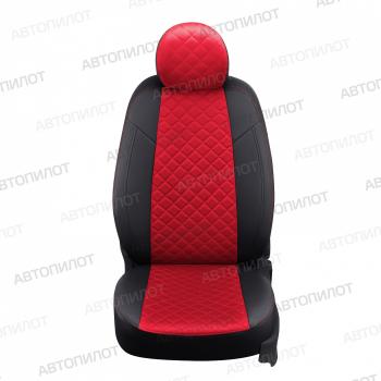 13 399 р. Комплект чехлов на сиденья Haval Jolion I с 20г.Алькантара ромбЧерный + Красный  с доставкой в г. Кемерово. Увеличить фотографию 3