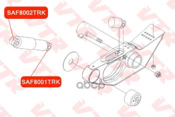 1 679 р. Втулка Амортизатора Saf 20*68 (Полиуретан) VTR арт. SAF8001TRK  с доставкой в г. Кемерово. Увеличить фотографию 2