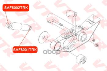 1 629 р. Втулка Амортизатора Saf 20*78 (Полиуретан) VTR арт. SAF8002TRK  с доставкой в г. Кемерово. Увеличить фотографию 2
