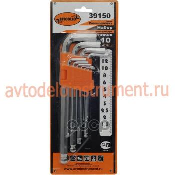 529 р. Набор Шестигранников 10 Предметов 1,5-12Мм Автоdело Professional 39150 АвтоDело арт. 39150  с доставкой в г. Кемерово. Увеличить фотографию 2
