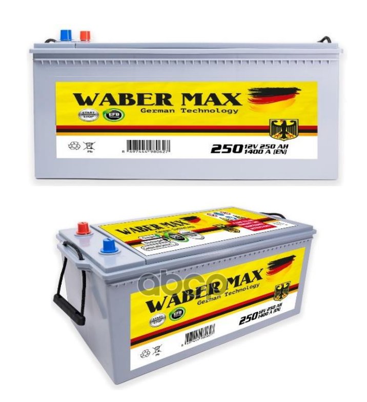 25 999 р. 12 V 240 Ah C Аккумуляторная Батарея R+ (Smf) WABER MAX арт. SC24013B00  с доставкой в г. Кемерово