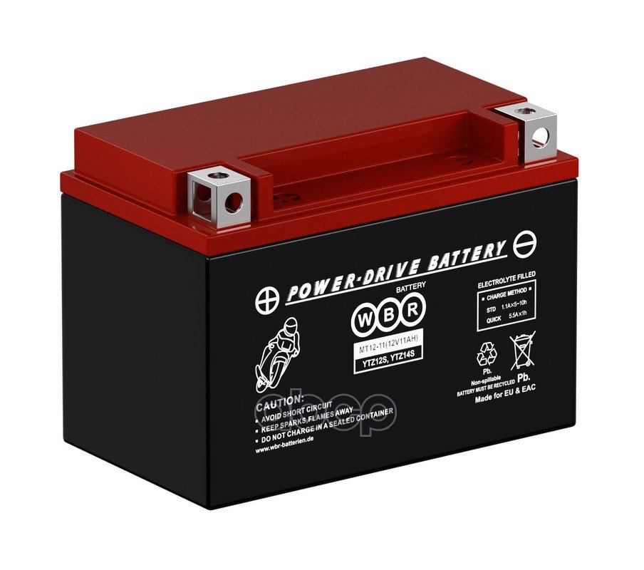 3 999 р. Аккумулятор  12V - 11 АЧ Wbr Mt (Ytz12s, Ytz14s) WBR арт. MT12-11  с доставкой в г. Кемерово