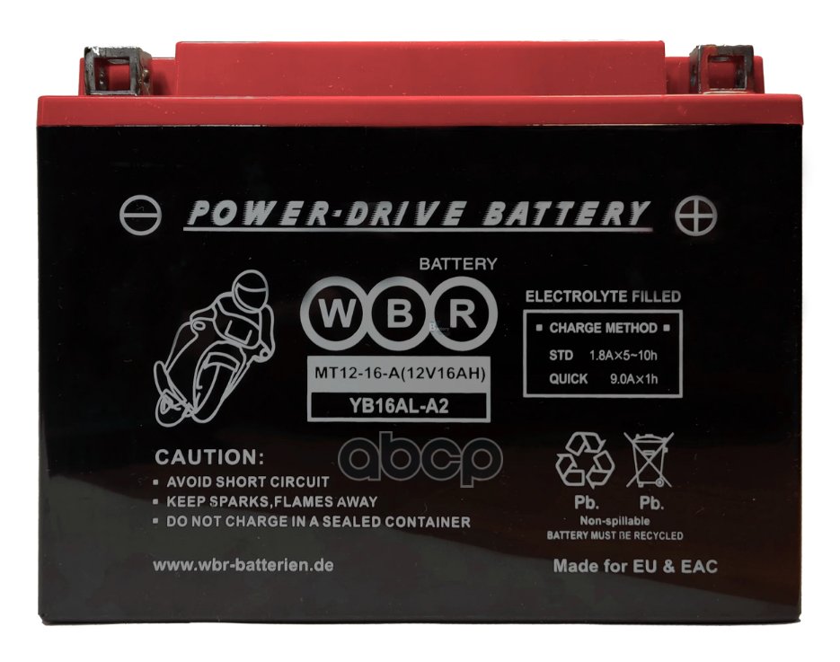 6 999 р. Аккумулятор  12V - 16 АЧ Wbr Mt (Yb16al-A2) WBR арт. MT12-16-A  с доставкой в г. Кемерово