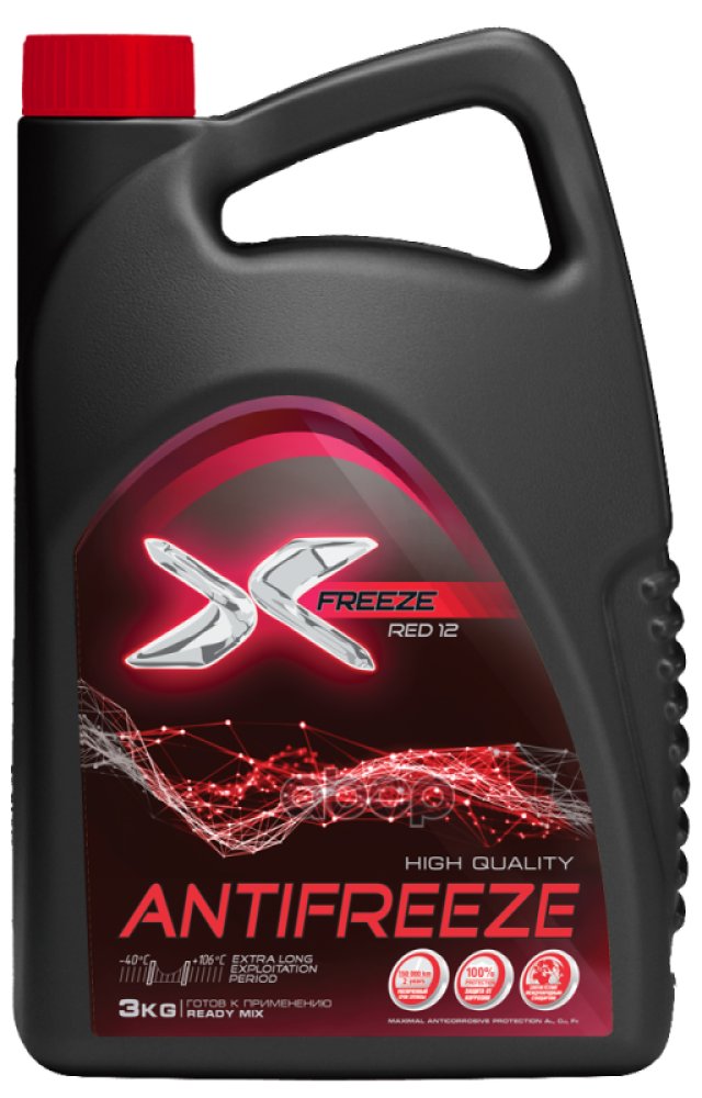 649 р. Антифриз X-Freeze Red 12 Синтез-Пак ( 3Кг) -40*С (Красный) (430206095) X-FREEZE арт. 430206095  с доставкой в г. Кемерово