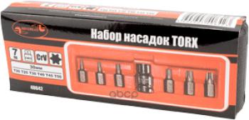 299 р. Набор Бит Torx (Звездочки) 38 С Отверстием  7 Предм.  Автоdело (40642) АвтоDело арт. 40642  с доставкой в г. Кемерово. Увеличить фотографию 2