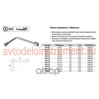 144 р. Ключ Торцевой Г-Образный  9*11 Хром-Ванадий Автоdело (40791) АвтоDело арт. 40791  с доставкой в г. Кемерово. Увеличить фотографию 2