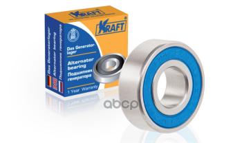 276 р. Подшипник 180302 Генератора Ваз 2101-08, 1111 Большой Kraft (Кт 100516) Kraft арт. KT 100516  с доставкой в г. Кемерово. Увеличить фотографию 1