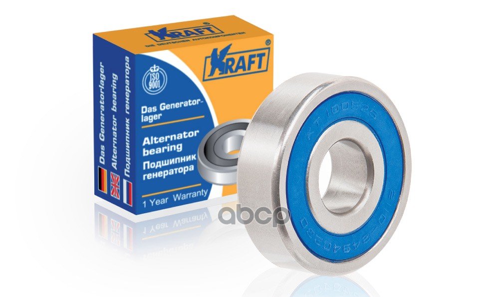 299 р. Подшипник 180303 Генератора Ваз 2108-15 Инж. Большой Kraft (Кт 100525) Kraft арт. KT 100525  с доставкой в г. Кемерово